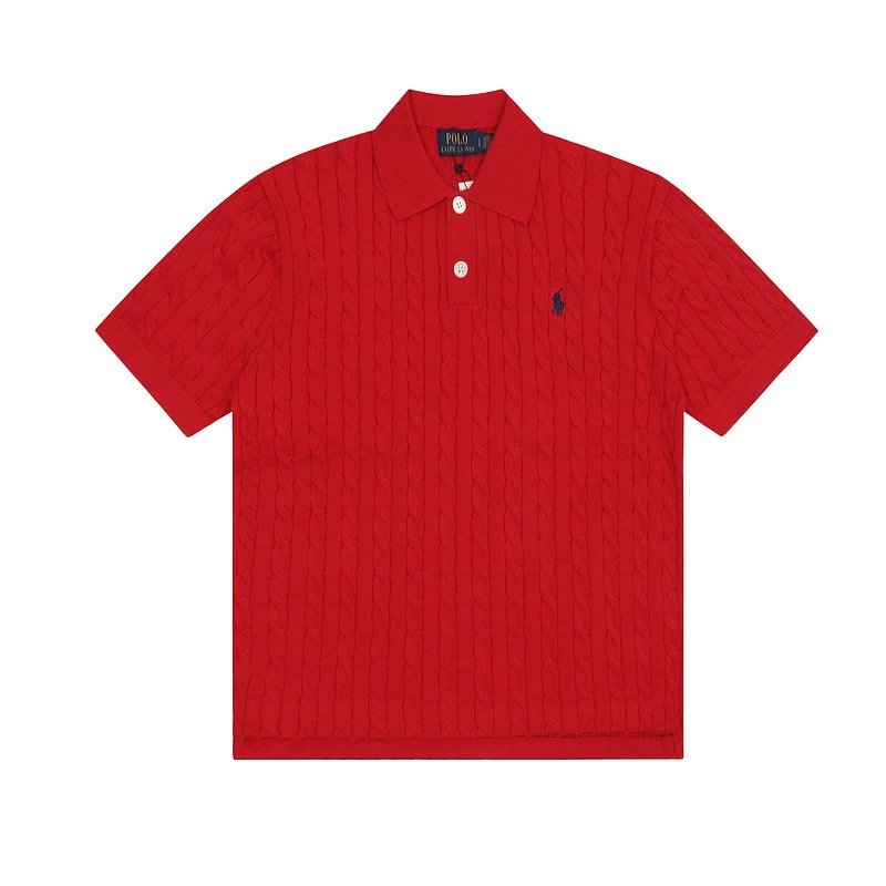 Polo Ralph Lauren Cable Knit Polo White Polo Shirt - 42