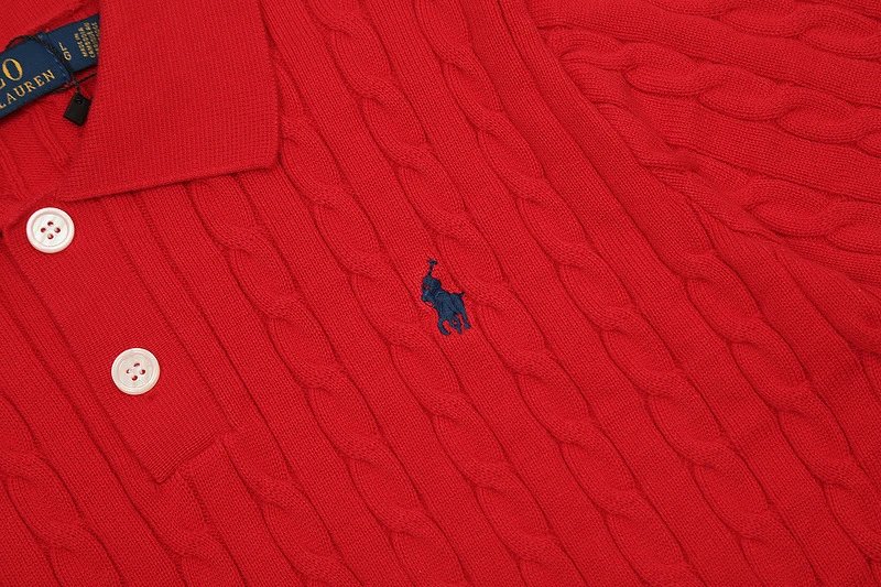 Polo Ralph Lauren Cable Knit Polo White Polo Shirt - 8