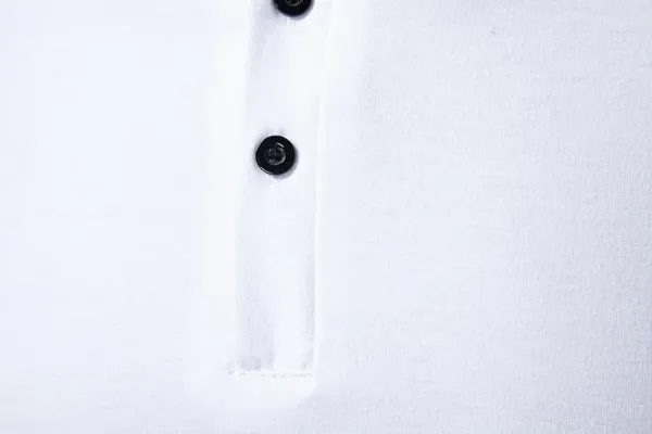 Design Classic Polo Black with White Patterned Collar and Cuffs Tops.polo - 9