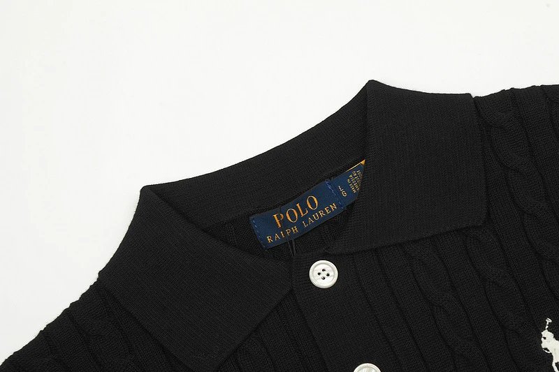 Polo Ralph Lauren Cable Knit Polo White Polo Shirt - 15