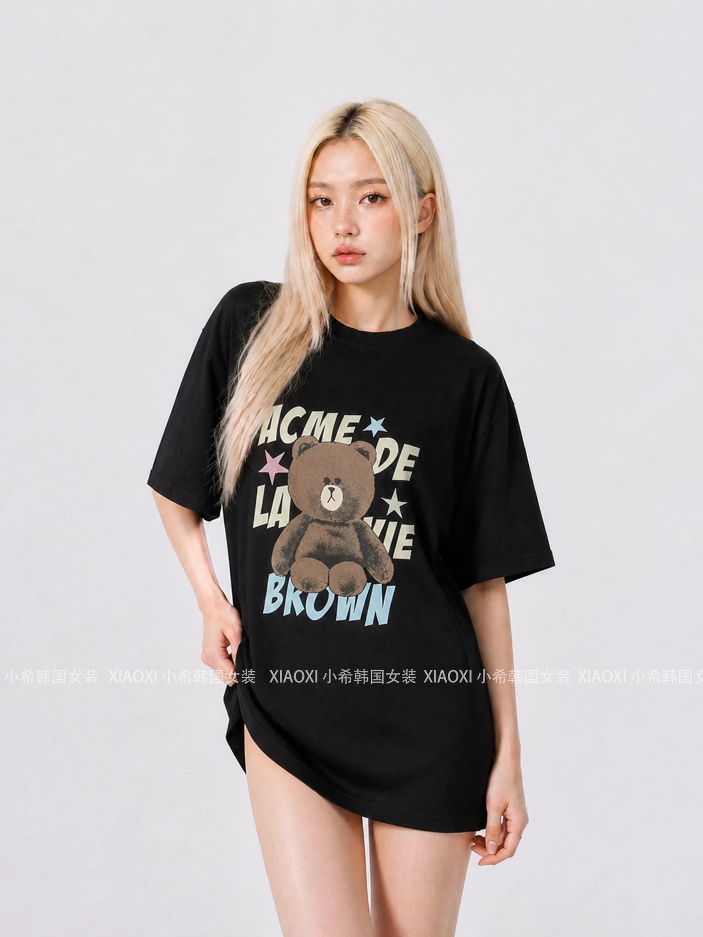 Design ACME DE LA VIE ADLV Bear Graphic T-Shirt Black T-Shirts - 4