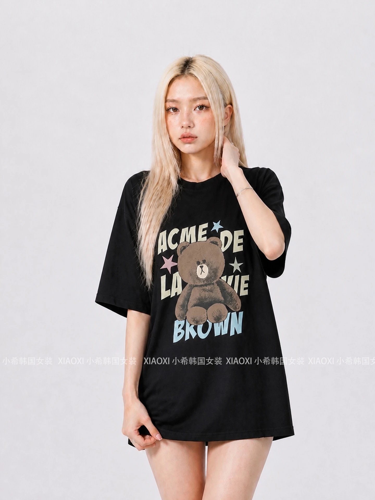 Design ACME DE LA VIE ADLV Bear Graphic T-Shirt Black T-Shirts - 7