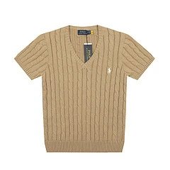 Polo Ralph Lauren Cable Knit V-Neck Sweater Gray - 37