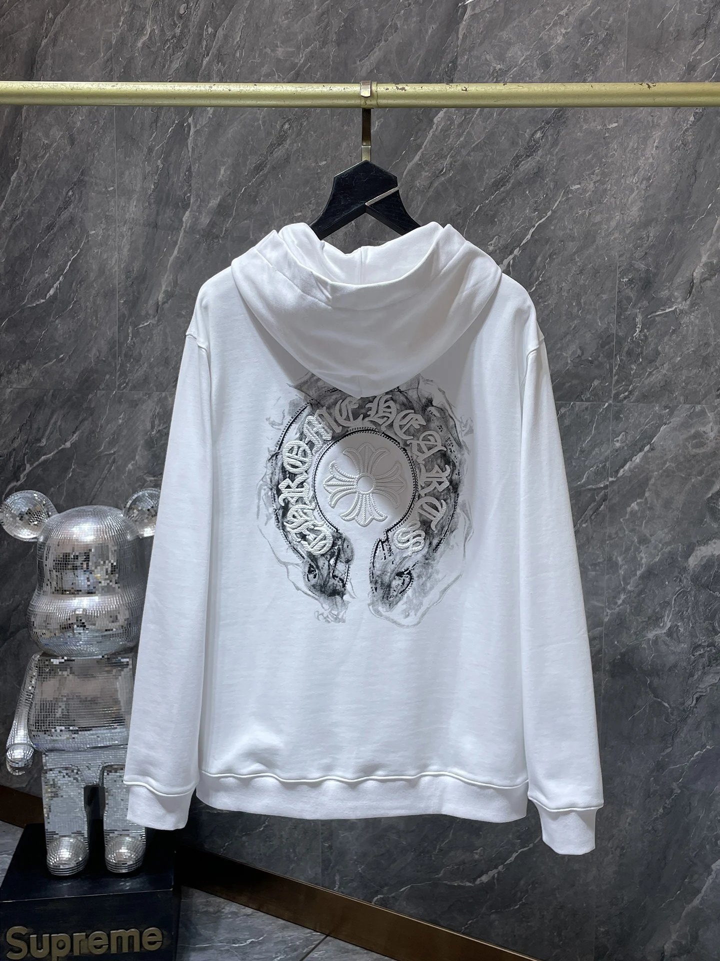 Chrome Hearts Cross Motif Zip-Up Hoodie Black - 21