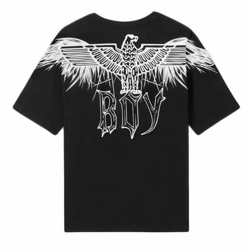 Marcelo Burlon County Of Milan Eagle Wings 'BOY' Graphic T-Shirt Black