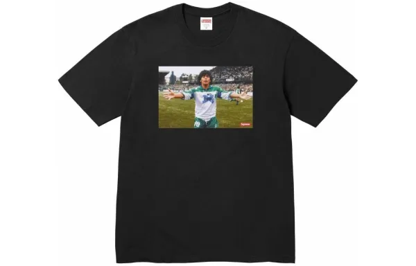 Supreme Diego Maradona Photo Print Black T-Shirt - 1