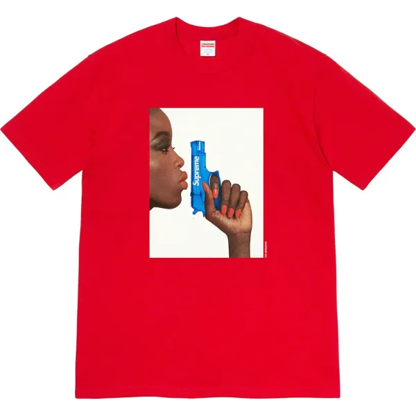 Supreme Gun Print Red T-Shirt - 1
