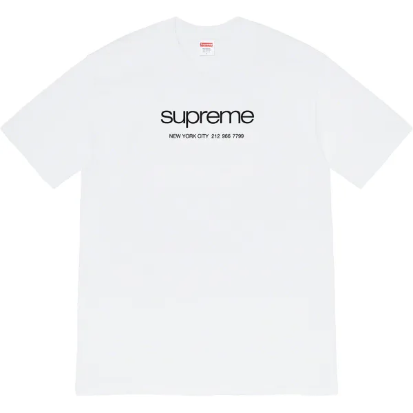 Supreme Phone Number Tee White T-Shirt - 1