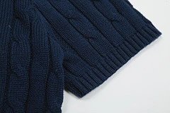Polo Ralph Lauren Cable Knit V-Neck Sweater Gray - 24