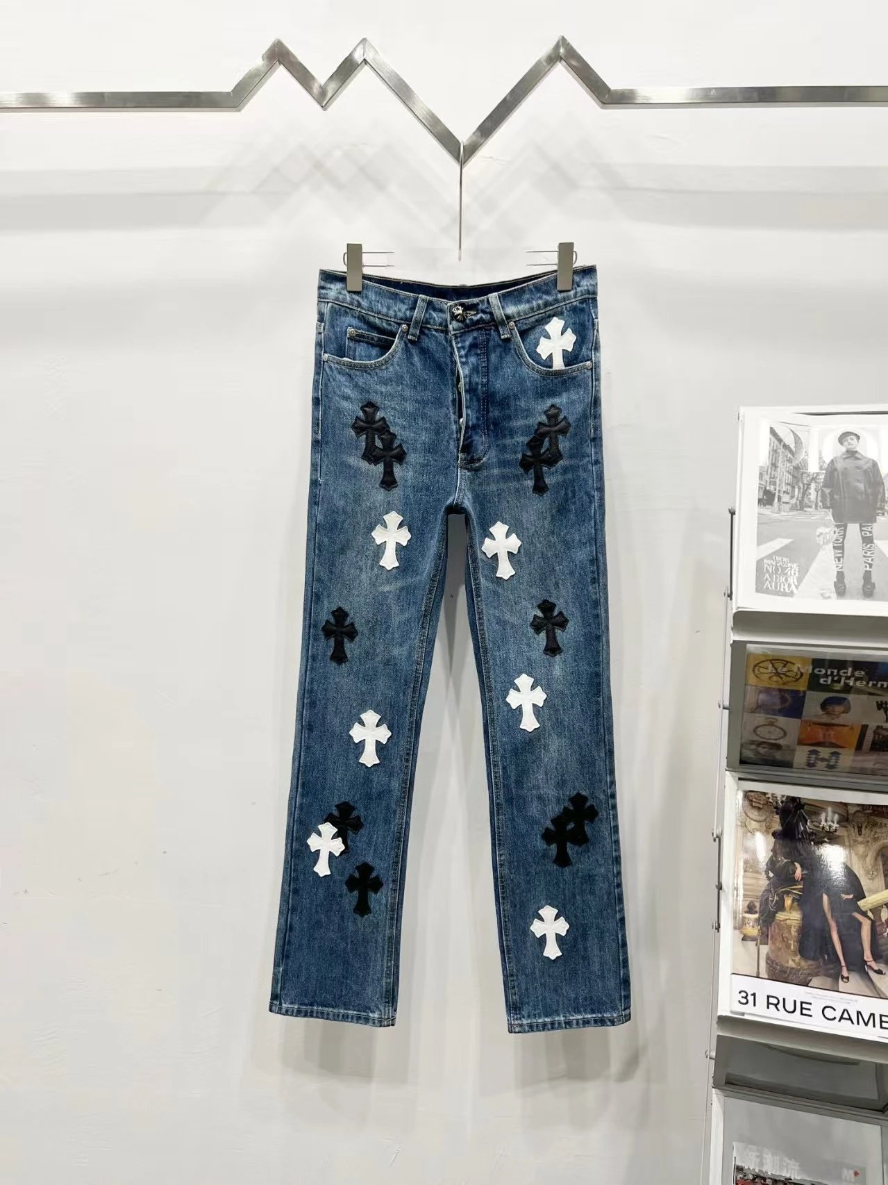 Chrome Hearts Cross-Embellished Black Jeans - 31