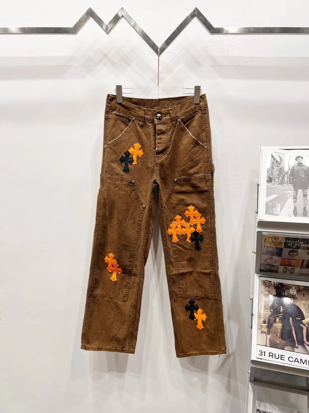 Chrome Hearts Cross-Embellished Black Jeans - 35