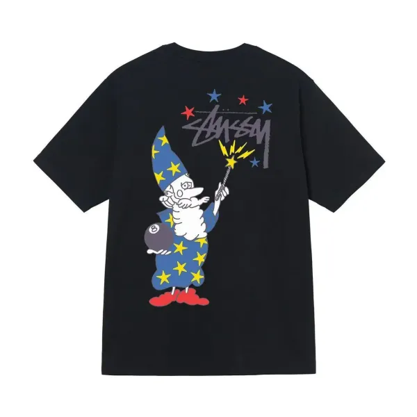 Stussy Wizard Graphic T-Shirt Black - 1