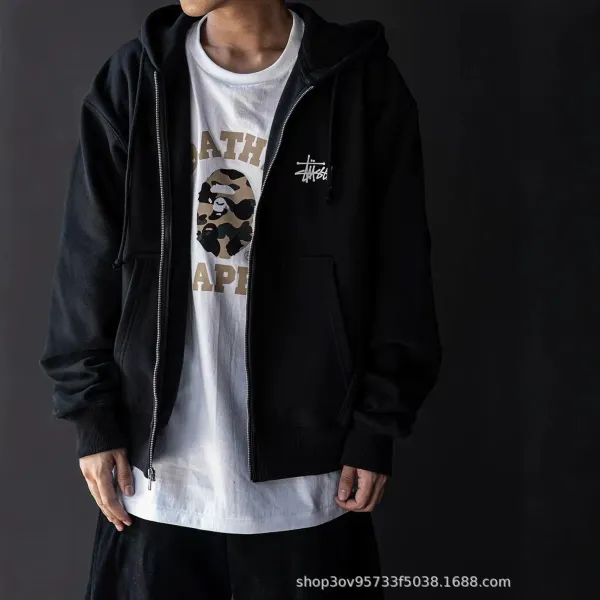 Stussy Logo Hoodie Navy - 8