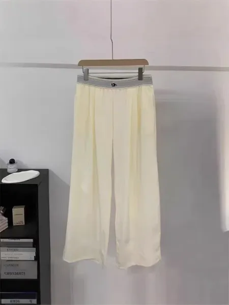 Design Lounge Pants Black with Contrasting Waistband - 9