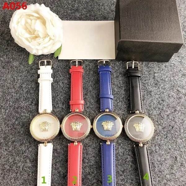 Versace Medusa Red Leather Watch Watches - 12