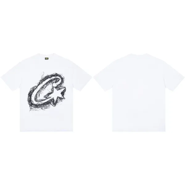 Design C Logo Scribble Graphic T-Shirt White Tops.t Shirts - 1