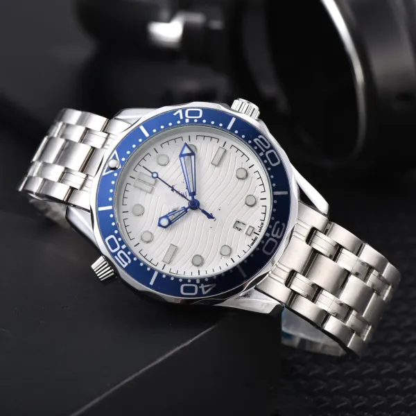 Omega Seamaster Diver 300M Blue Dial Stainless Steel Watch Watches - 5