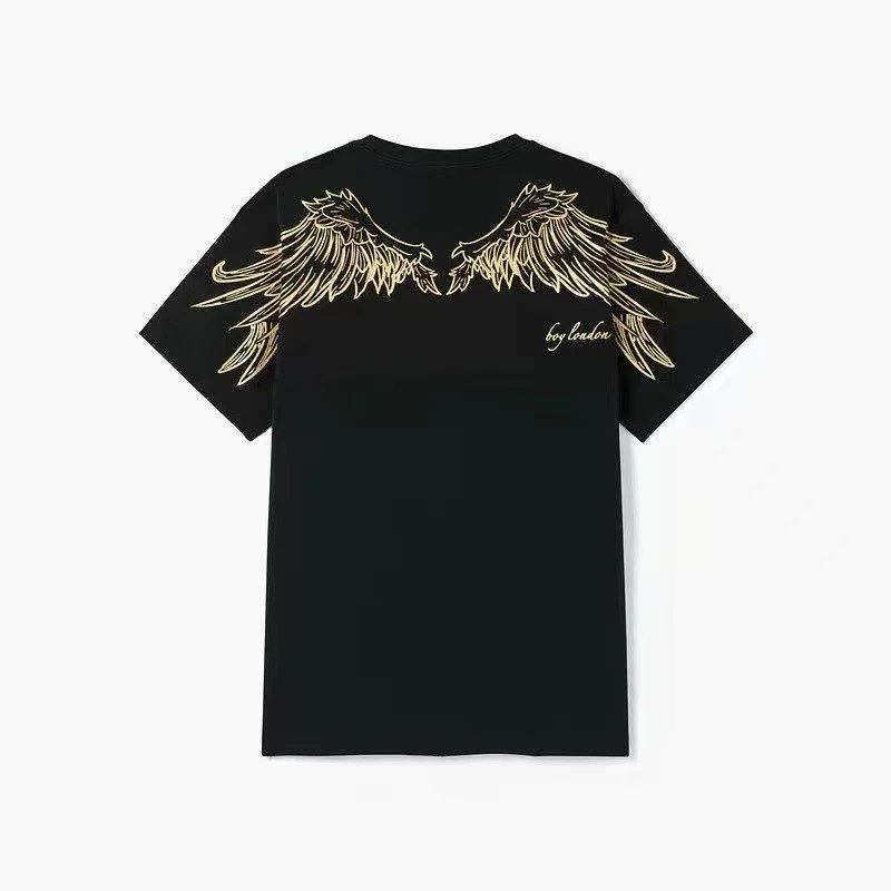 Design Boy London Eagle & Cards Graphic Black T-Shirt T-Shirts - 12