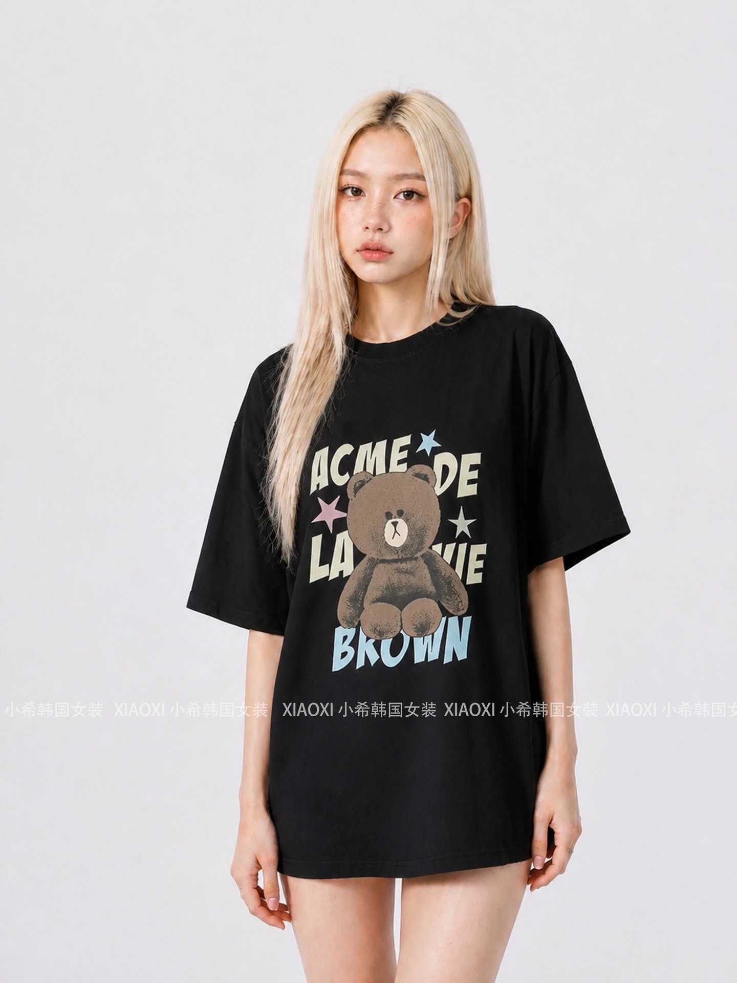 Design ACME DE LA VIE ADLV Bear Graphic T-Shirt Black T-Shirts - 3