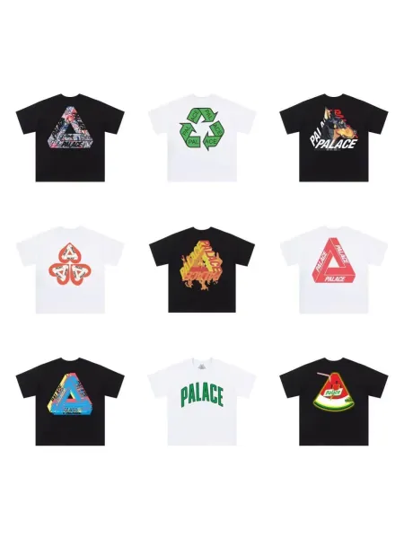 Palace Skateboards Palace Tri-Force Triangle Logo White T-Shirt T-Shirts - 9