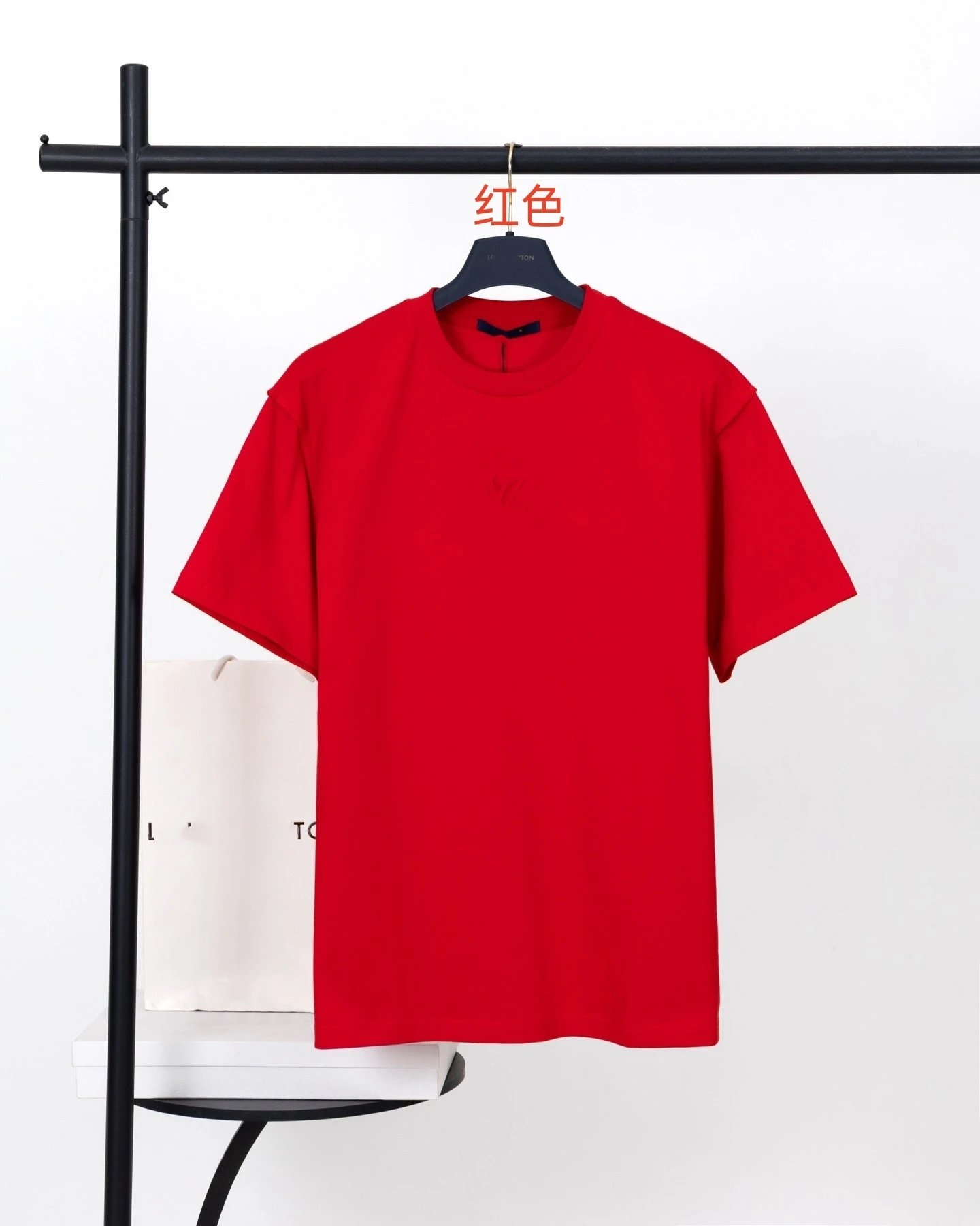 Louis Vuitton Embossed LV Logo T-Shirt Light Blue - 21