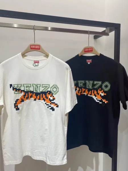 Kenzo Pixel Tiger Graphic T-Shirt Black - 7