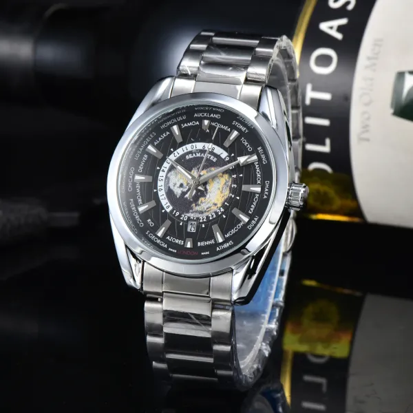 Omega Seamaster Worldtimer White Dial Black Rubber Strap Mechanical Watch - 6