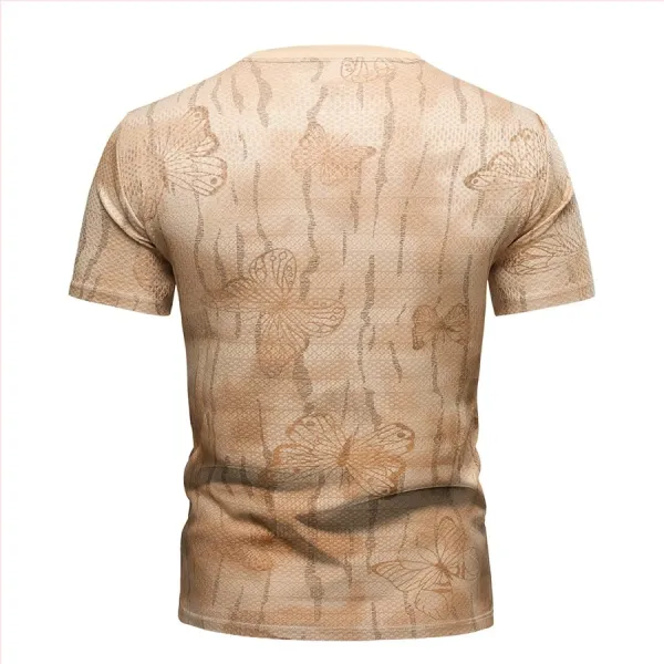 Design Butterfly Print Gradient T-Shirt - 10