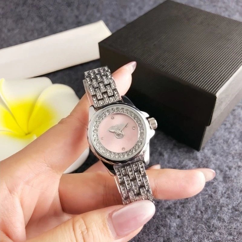 Design Luxury Crystal-Embellished Two-Tone Watch Gold Silver Watches - 8