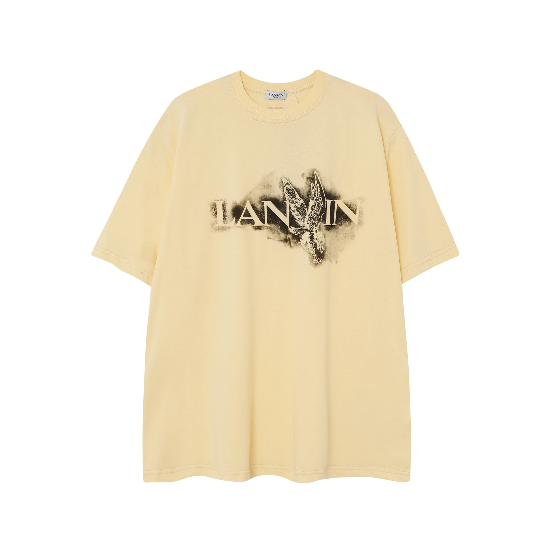 Lanvin x Gallery Dept Art On Display Paint Splatter Beige T-Shirt - 12