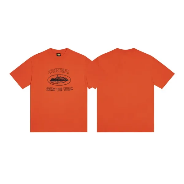 Corteiz Rides The World Orange T-Shirt - 1