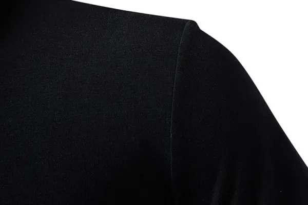 Design Classic Polo Black with White Patterned Collar and Cuffs Tops.polo - 28