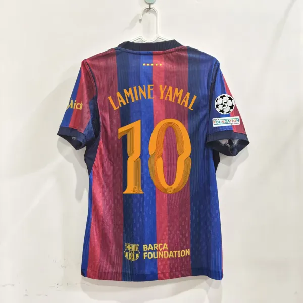 FC Barcelona Home Jersey Red Blue Striped Football Shirt - 6