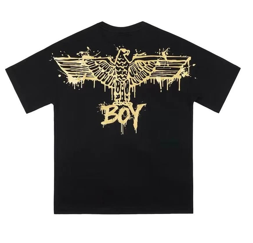 Design Boy London Eagle & Cards Graphic Black T-Shirt T-Shirts - 19