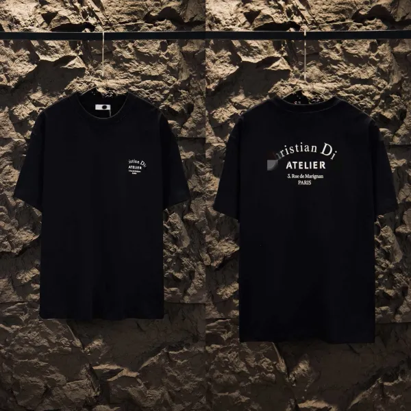 Dior x Stone Island Logo Print White T-Shirt - 36