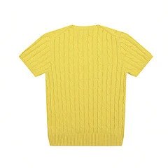 Polo Ralph Lauren Cable Knit V-Neck Sweater Gray - 40