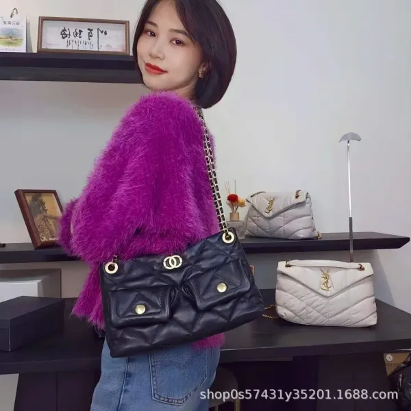 Chanel 22 Bag Black Quilted Leather Chain Shoulder Bag - 12