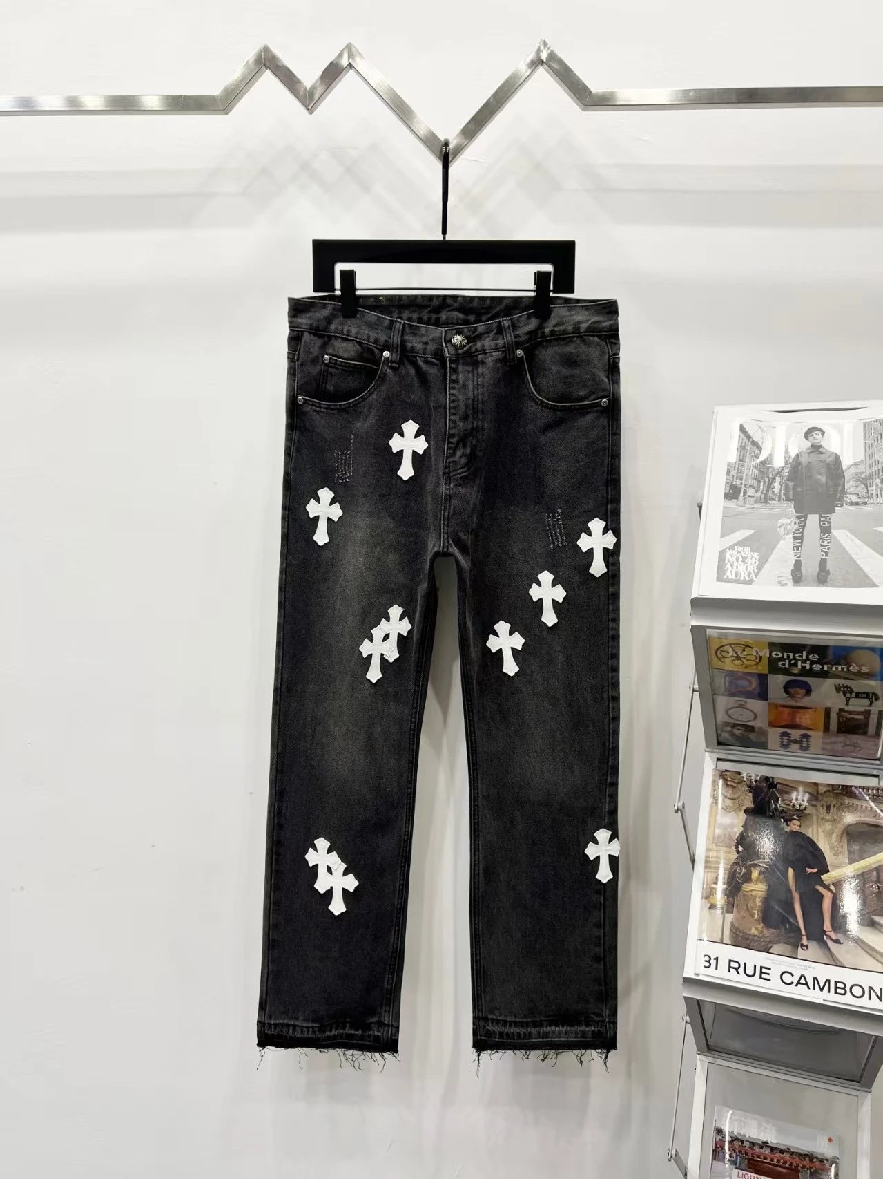 Chrome Hearts Cross-Embellished Black Jeans - 19