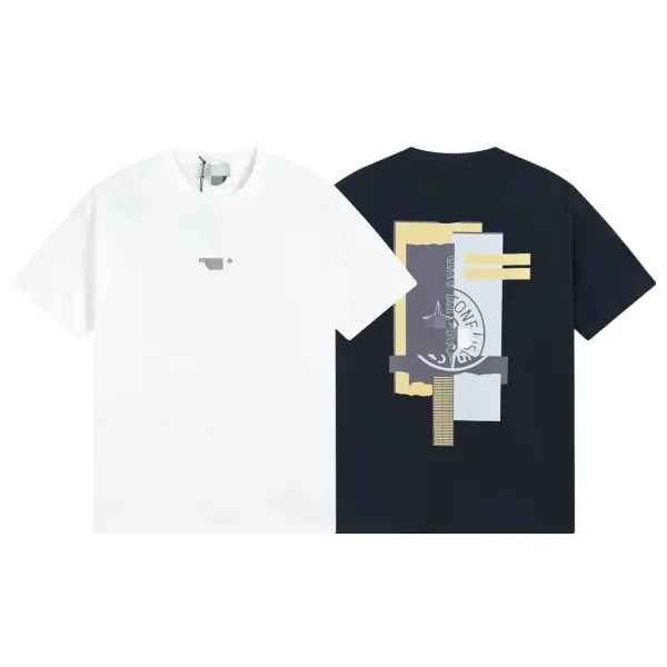 Design Abstract Graphic Print Black T-Shirt - 4