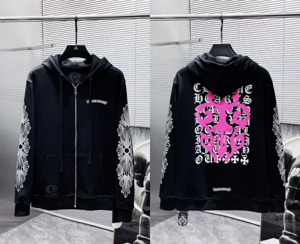 Chrome Hearts Spiderweb Hoodie Pink - 15