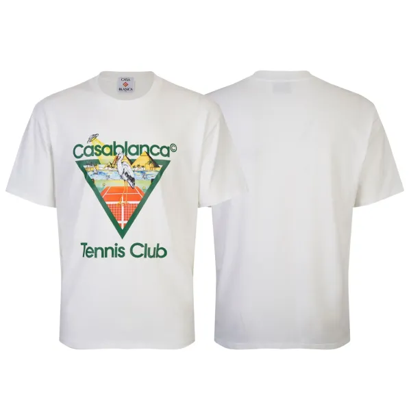 Casablanca Tennis Club Graphic T-Shirt White - 1