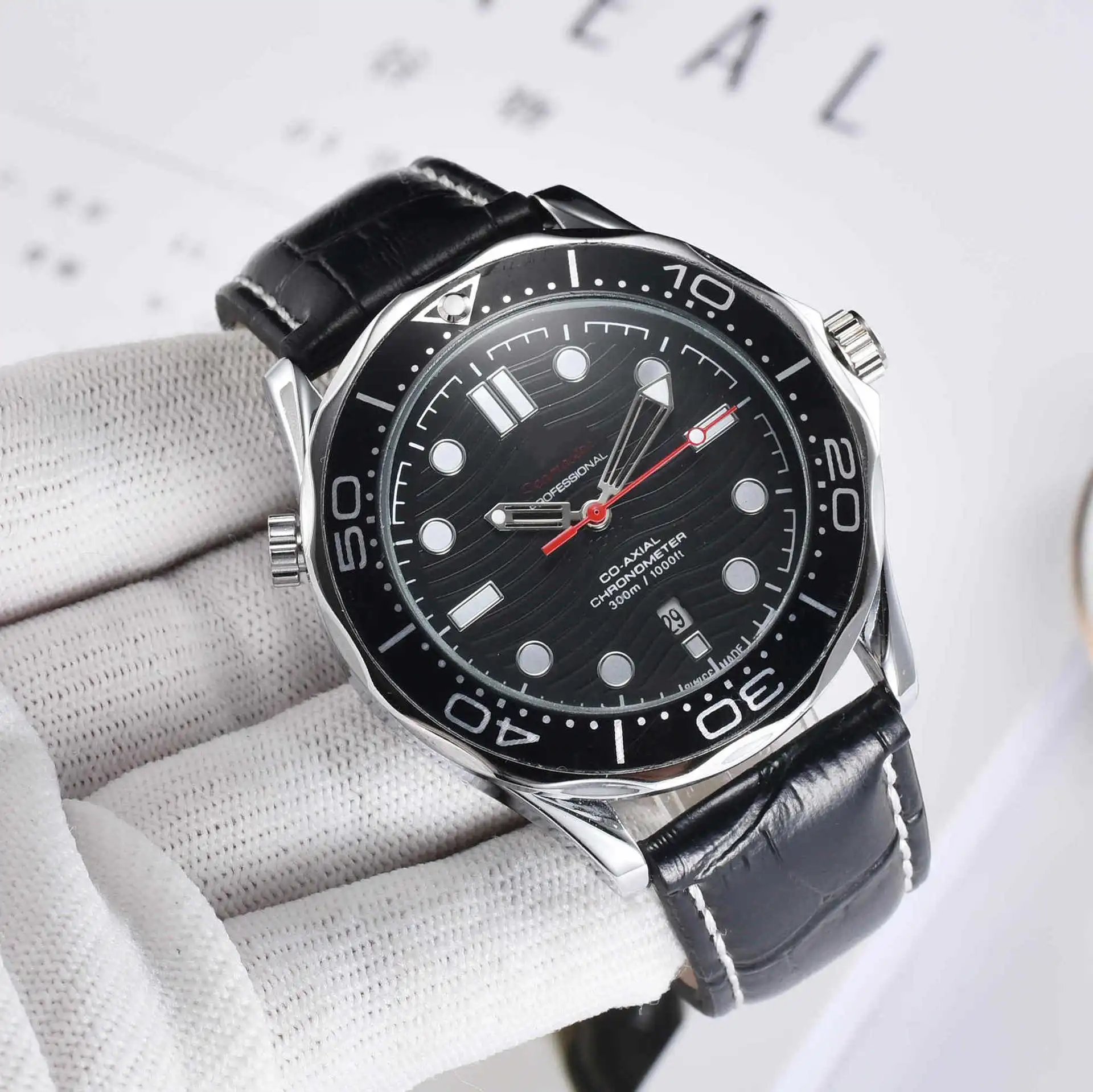 Omega Seamaster Professional Co-Axial Chronometer Silver Dial Black Bezel Mechanical Watch Watches - 3