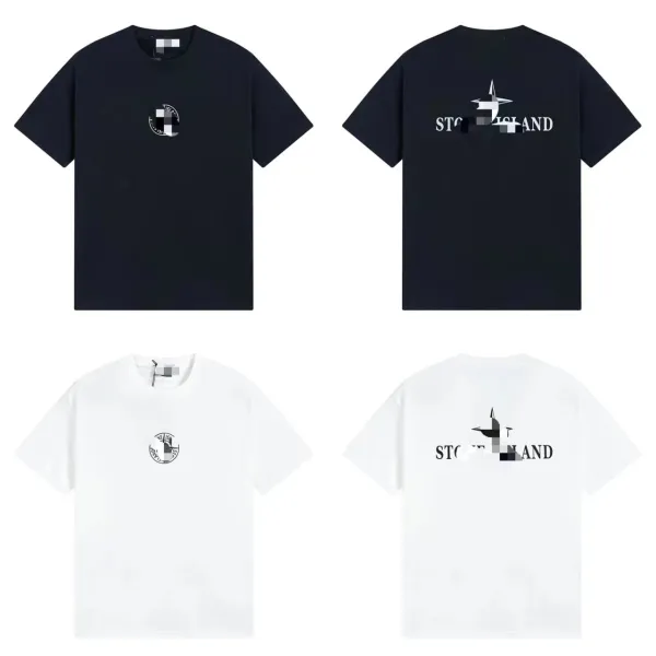 Design Abstract Graphic Print Black T-Shirt - 46