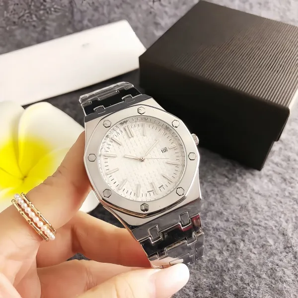 Audemars Piguet Royal Oak White Dial Silver Watch Watches - 1