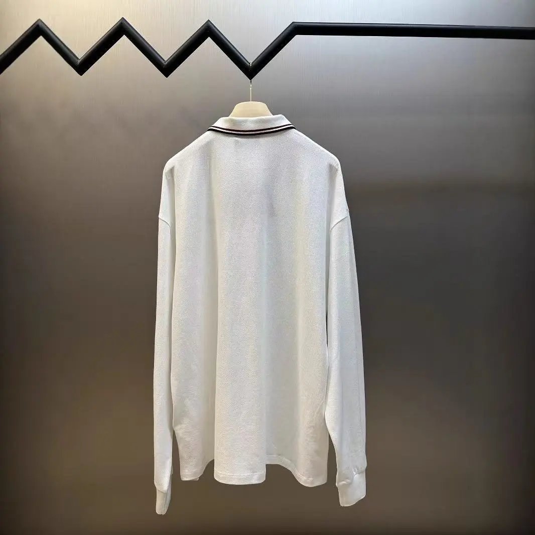 Miu Miu Long Sleeve Polo Shirt White Tops.polo - 5