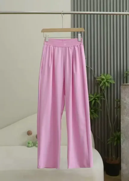 Alo Wide-Leg Lounge Pants Pink - 4