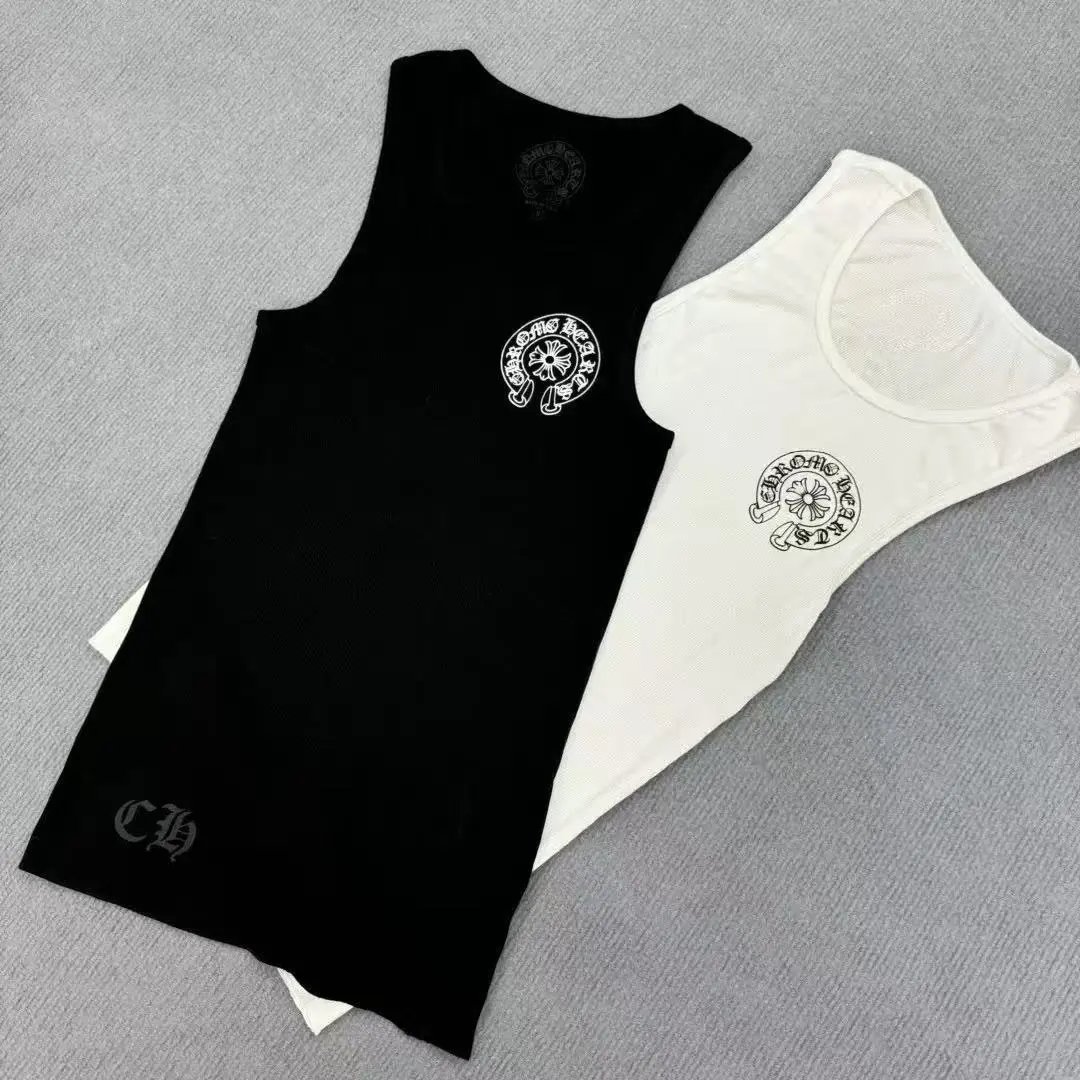 Chrome Hearts Logo Embroidered Black Vest Top - 6