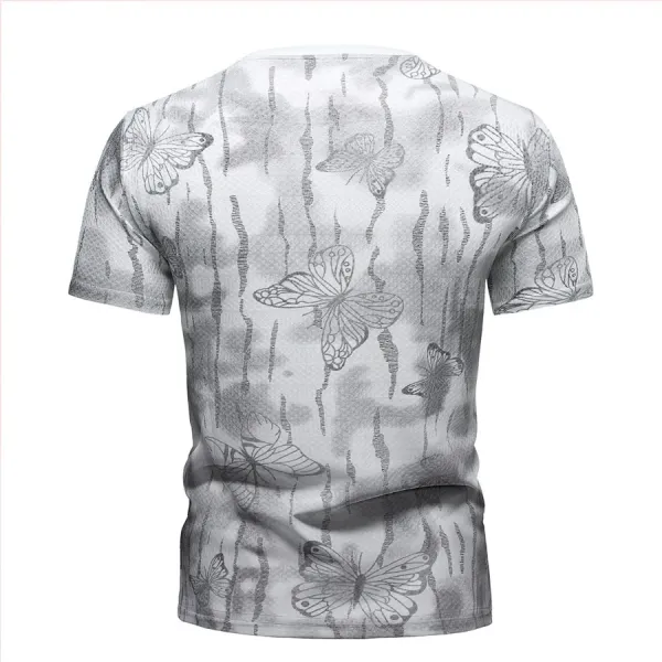 Design Butterfly Print Gradient T-Shirt - 12