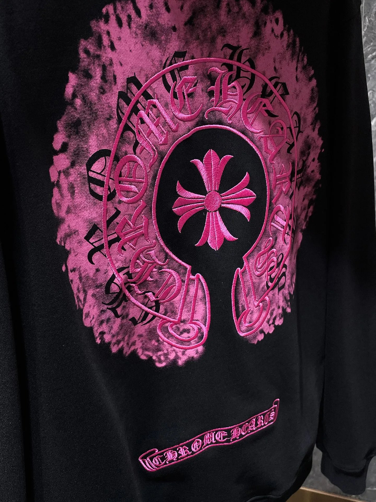 Chrome Hearts Cross Motif Zip-Up Hoodie Black - 17