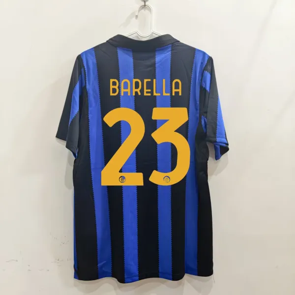 Inter Milan Home Jersey Blue and Black Striped Football Shirt - 5